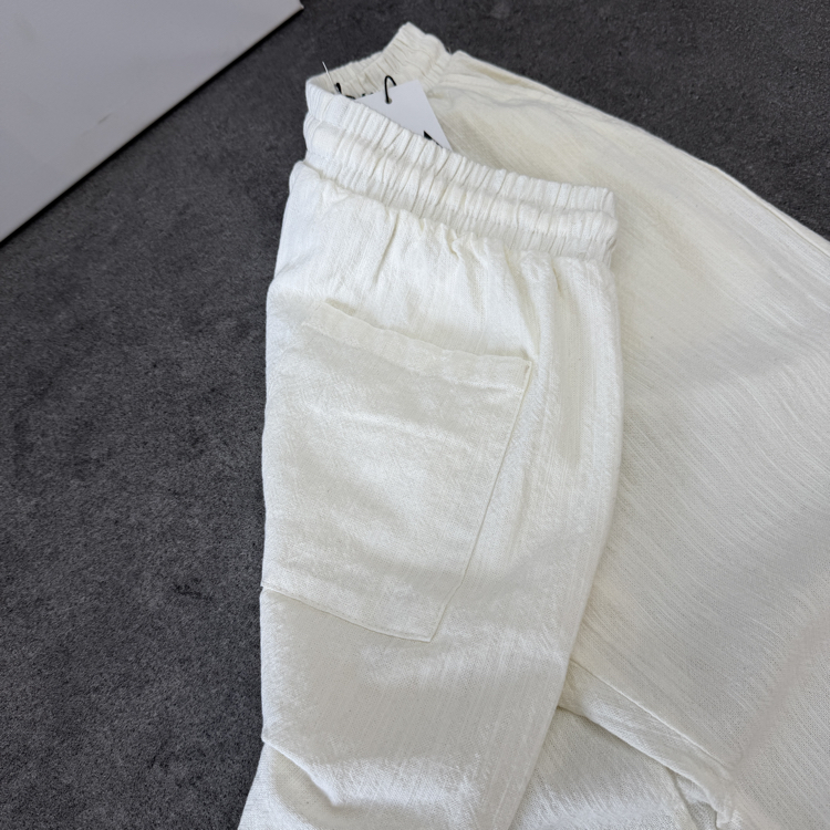 Zara Ham Keten Pantolon | Beyaz