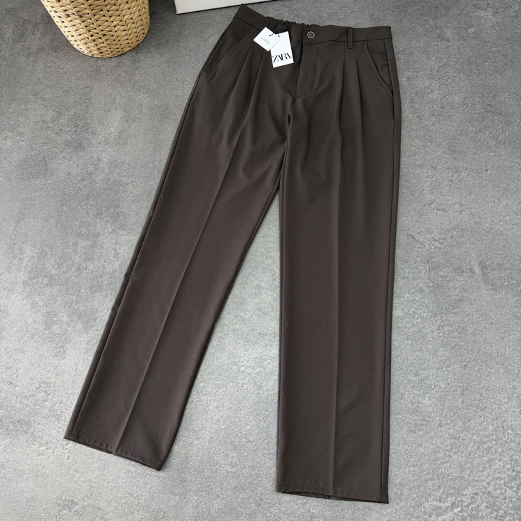 Zara Baggy Fit Kumaş Pantolon | Kahverengi