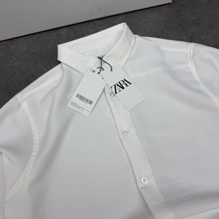 Zara Premium Soft Dokulu Gömlek | Beyaz