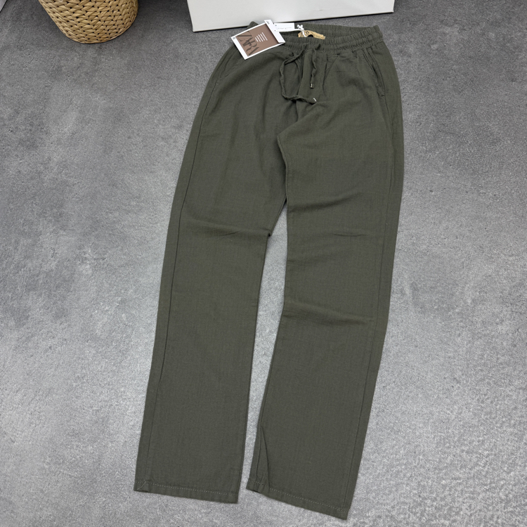 Zara Keten Pantolon | Yeşil