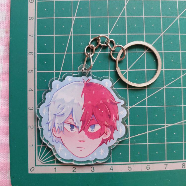 Todoroki Çift Yüzlü Anahtarlık