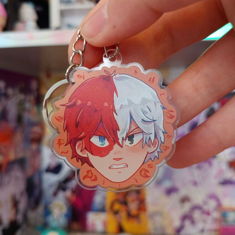Todoroki Çift Yüzlü Anahtarlık