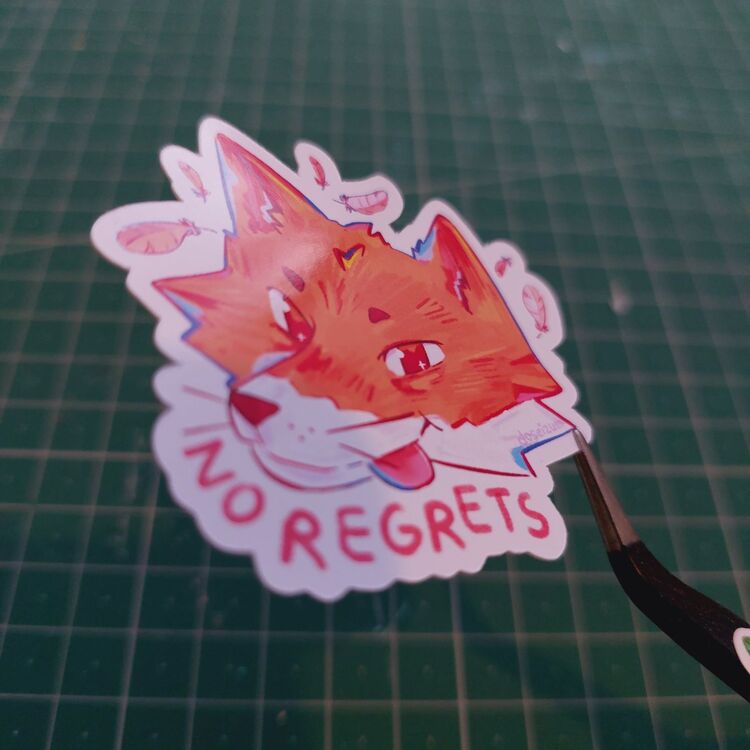 No Regrets Tilki Sticker
