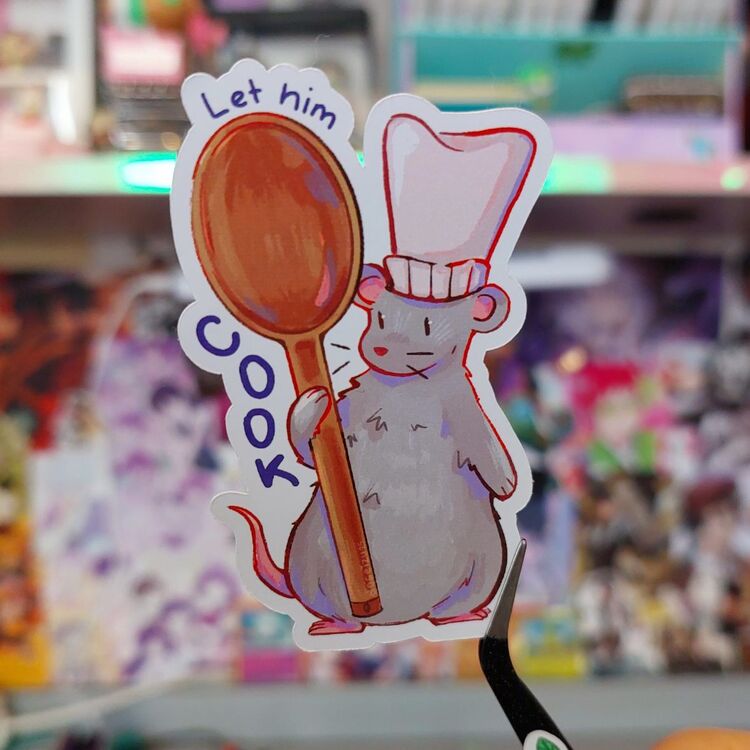 Let him cook mouse Sticker