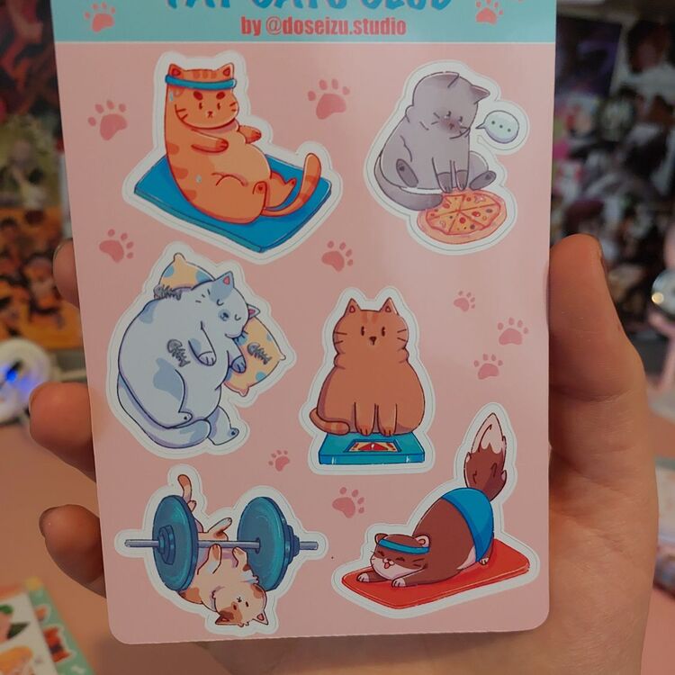 Fat Cats Club Sticker Seti