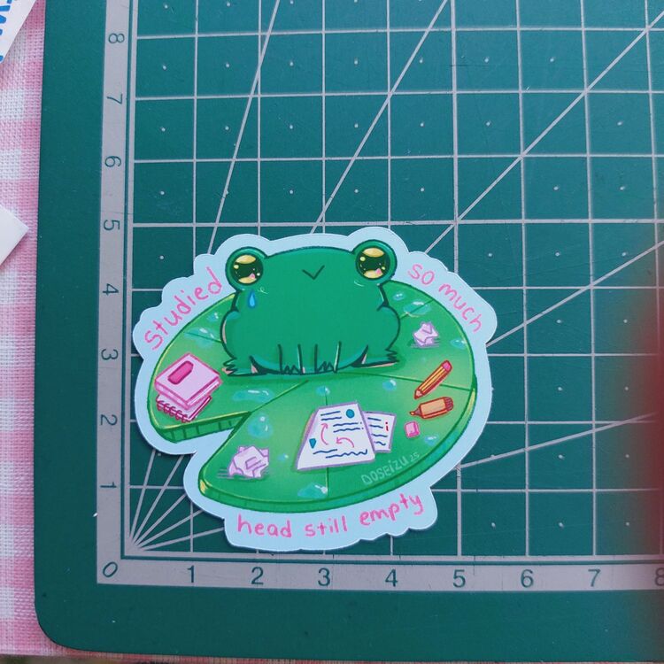 Study Frog Sticker