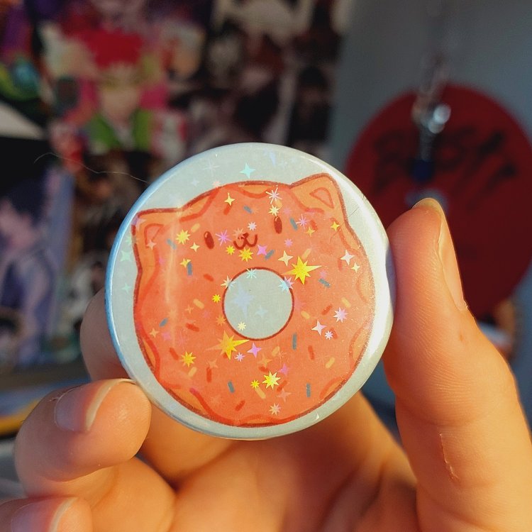 Donut Cat Holo Rozet