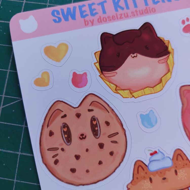 Sweet Kittens Sticker Seti