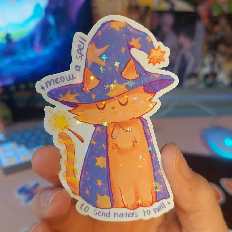 Magician Cat Sticker