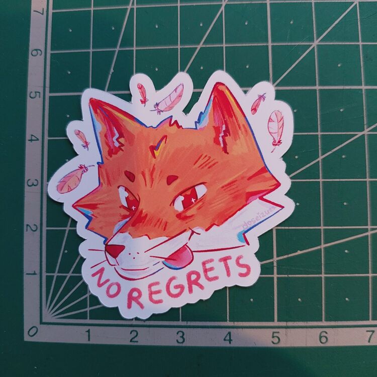 No Regrets Tilki Sticker