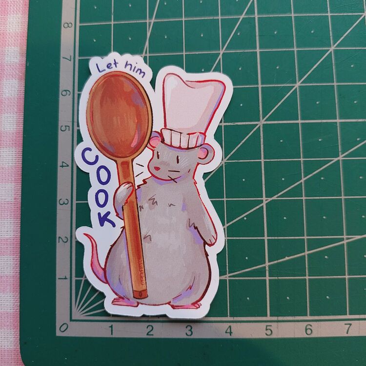 Let him cook mouse Sticker