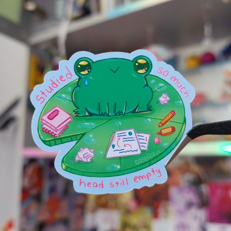 Study Frog Sticker