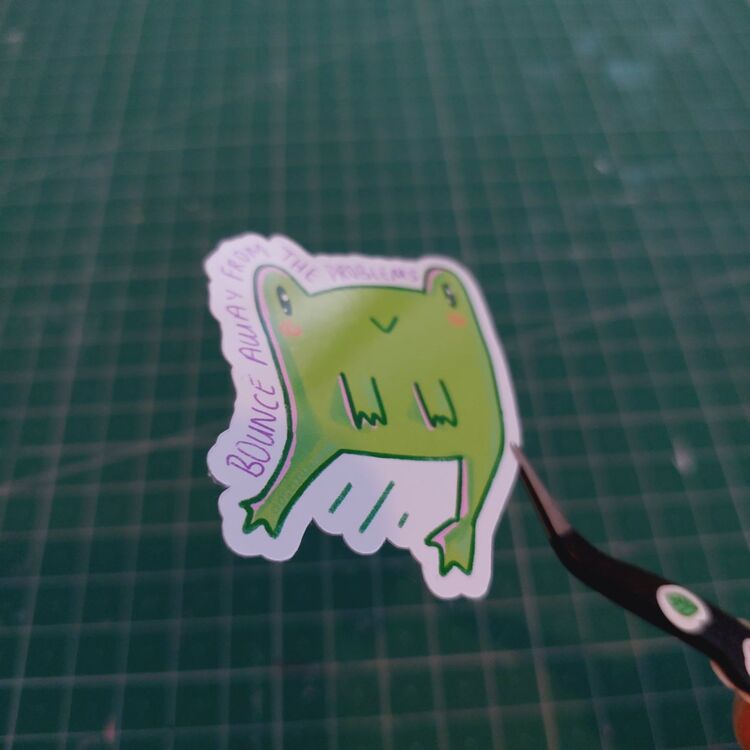 Bouncing Frog Sticker
