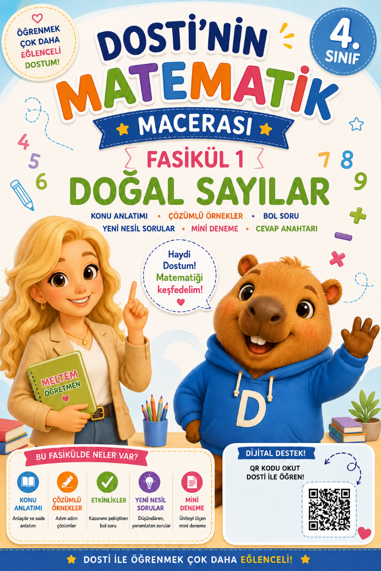 Dosti’nin Matematik Macerası | 4. Sınıf Matematik Fasikül 1 | Doğal Sayılar | Dijital PDF