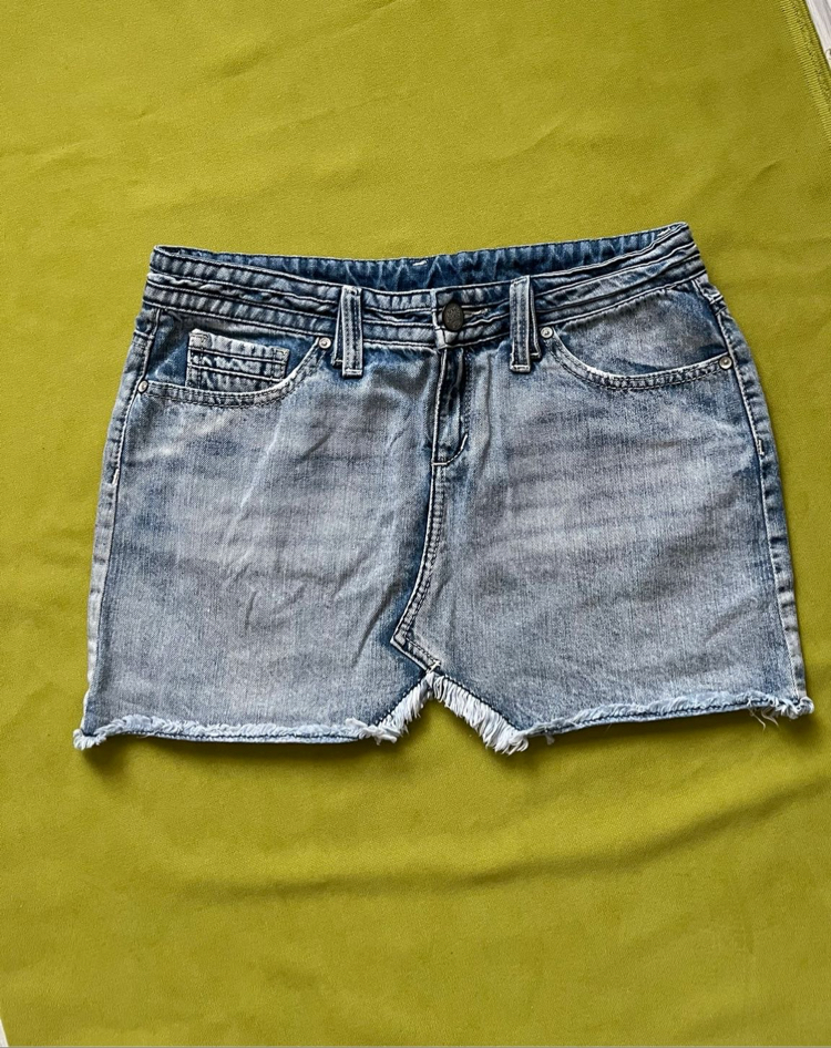 MNG Jeans Asimetrik Mini Kot Etek 