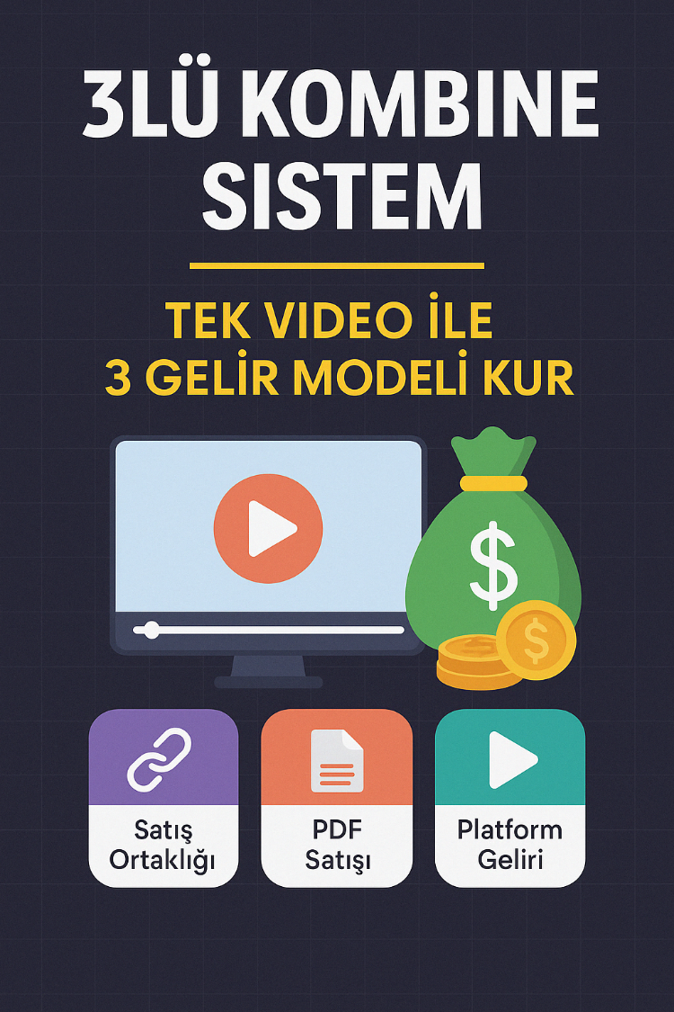 Kurs-Tek Bir Video Sistemiyle 3 Günde 3 Gelir Kaynağı Oluşturun