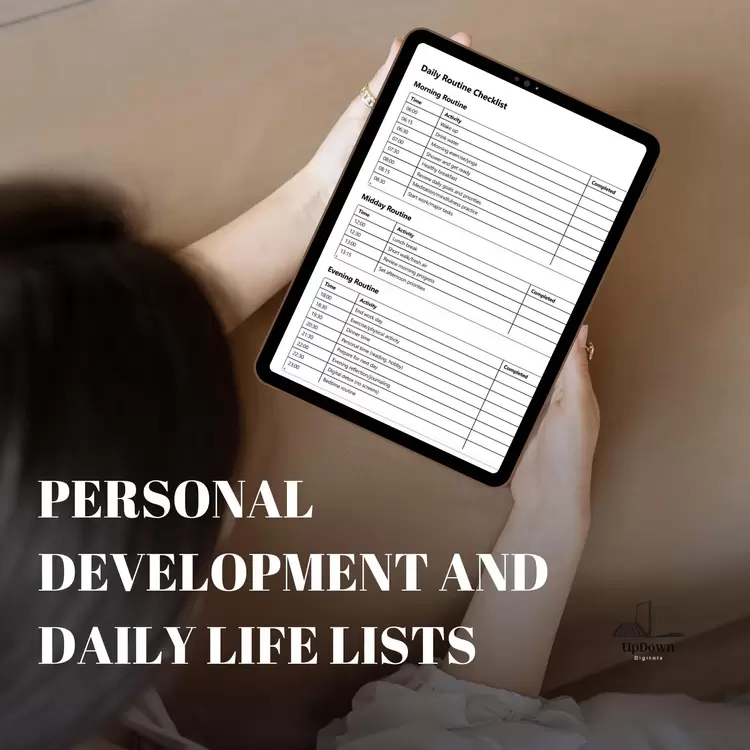 Personal Development Planner PDF – Goal Setting & Productivity Tracker, Self-Growth Journal