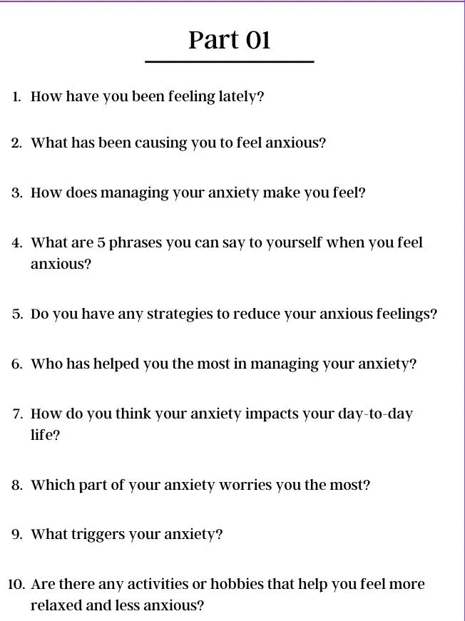 Anxiety Journal Prompts PDF – Mental Health Writing Guide, Self-Reflection for Anxiety Relief