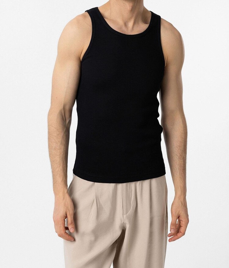DRAKO Siyah Fit Rib Atlet
