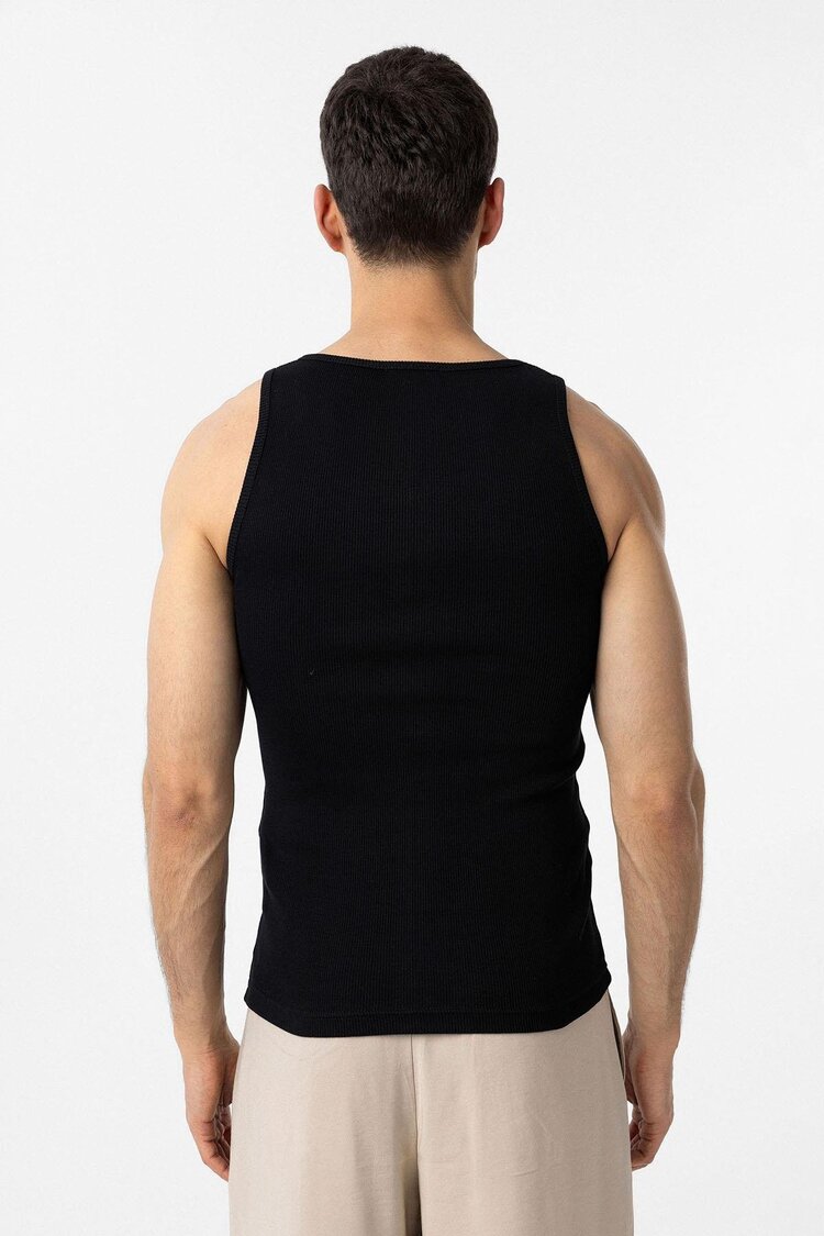 DRAKO Siyah Fit Rib Atlet