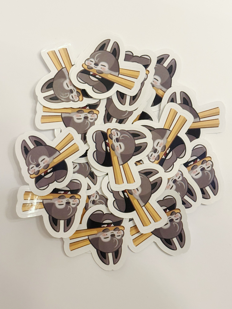 Mochi Wolfchan Easy-Peel Sticker