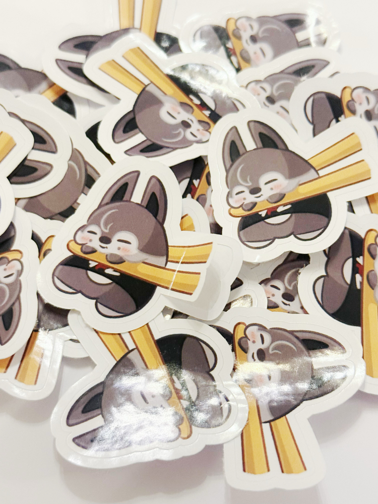 Mochi Wolfchan Easy-Peel Sticker