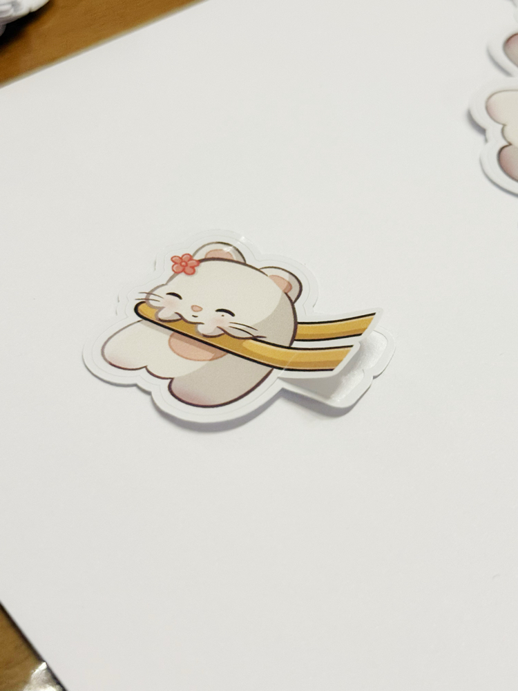Mochi Jiniret Easy-Peel Sticker