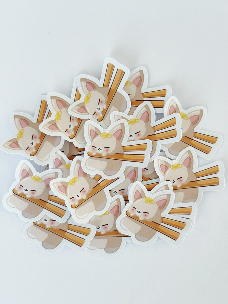 Mochi Foxiny Easy-Peel Sticker