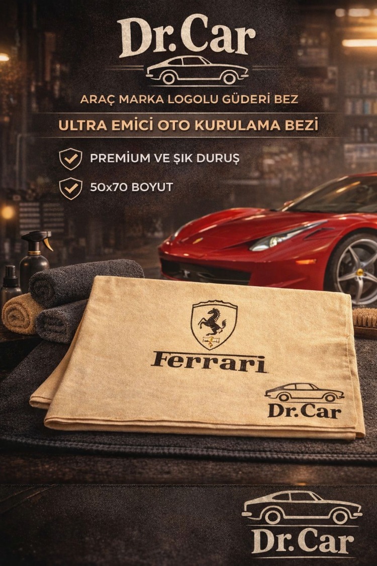 FERRARİ GÜDERİ BEZ 50X70