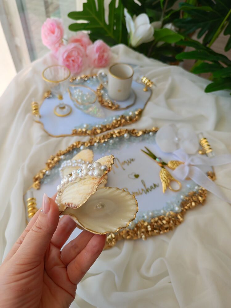 Çift istiridyeli Muhteşem set
