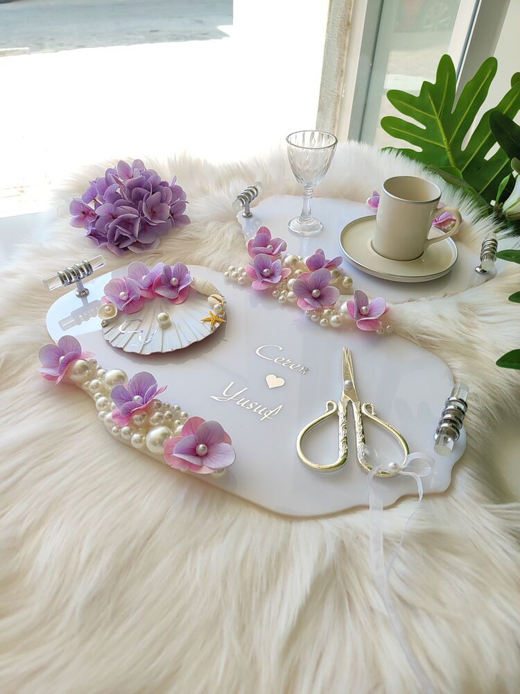 Lila ortancali lüks set
