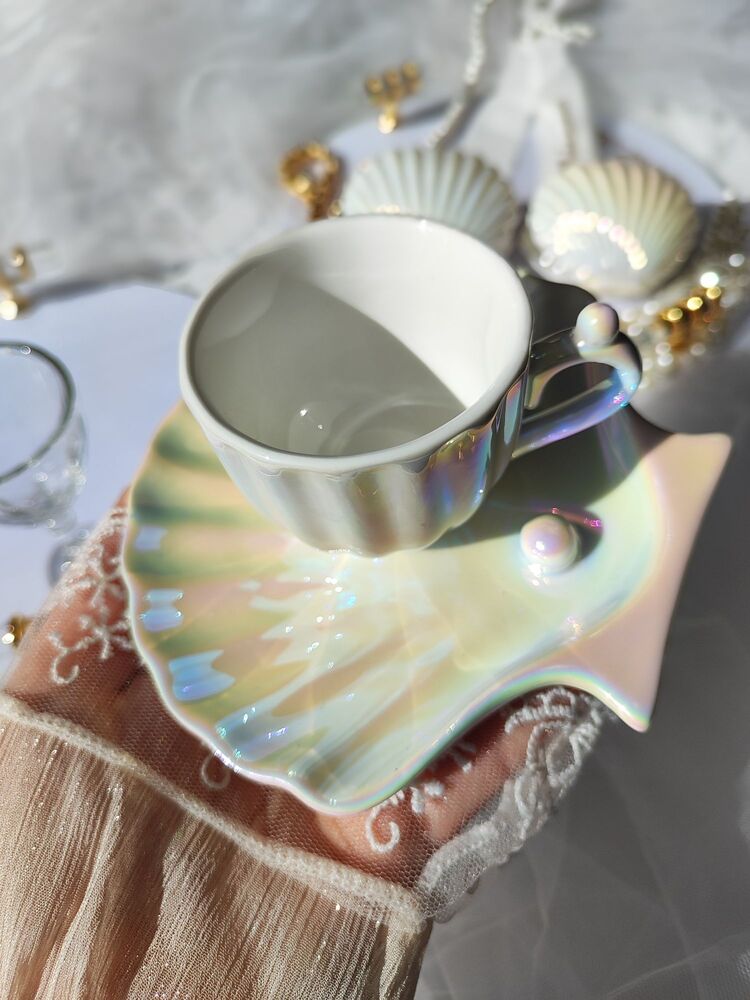 İncili hologram istiridyeli şık set