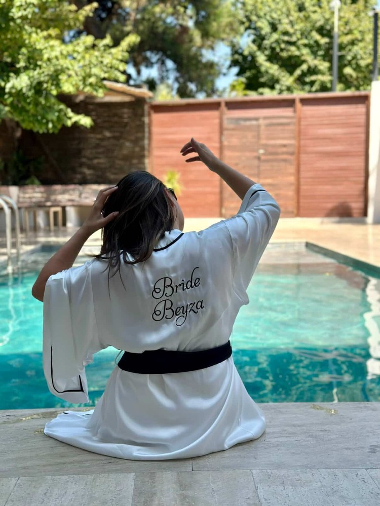 Kimono Kol Biyeli Sabahlık | 90 cm