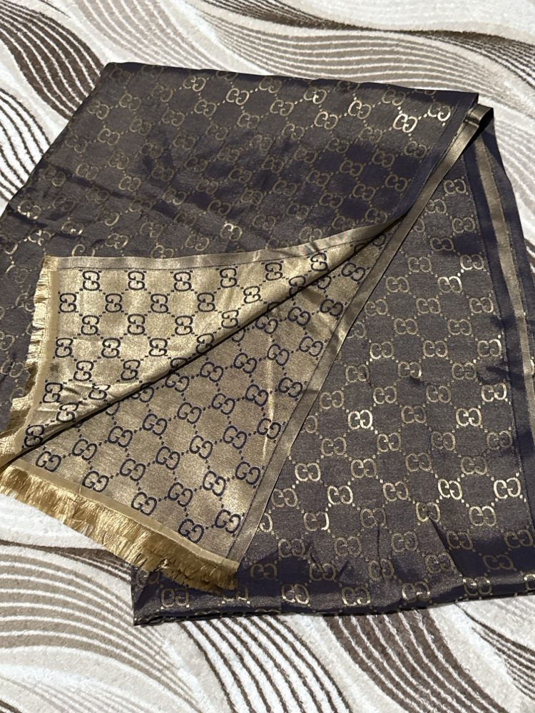 GUCCI ŞAL (GOLD & MAVİ)
