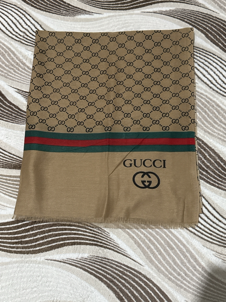 GUCCI ŞAL (KOYU KAHVERENGİ)