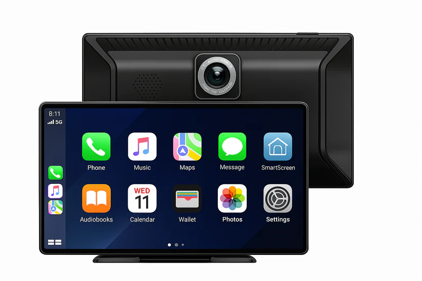9”inç CarPlay & Android Auto Multimedya + Ön Kamera | Dokunmatik Ekran, Bluetooth & Navigasy