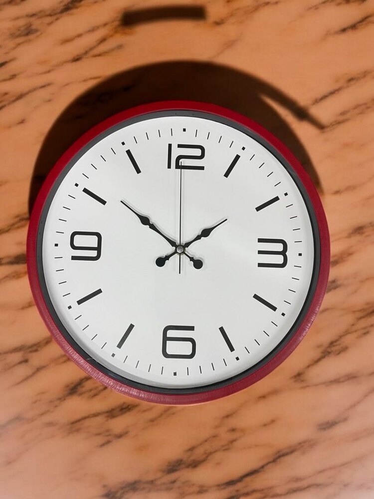 36cm Kırmızı Duvar Saati