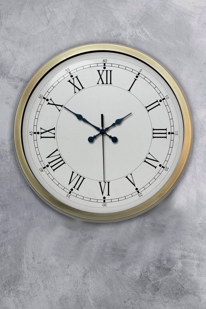 40 cm Eskitme Metal Retro Duvar Saati
