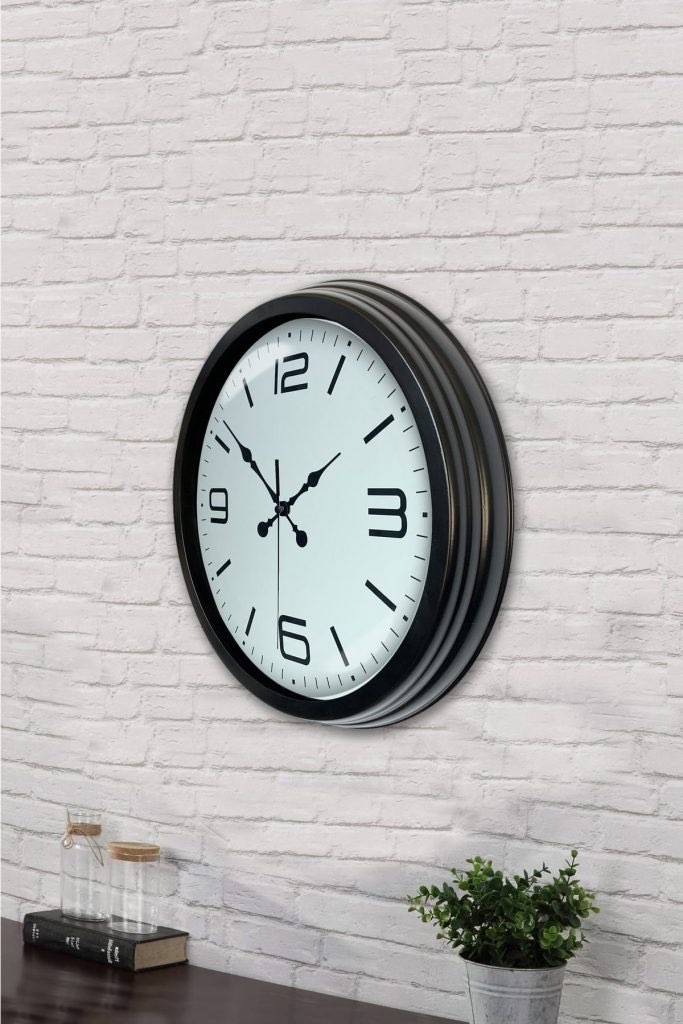 40 cm Siyah Metal Modern Duvar Saati