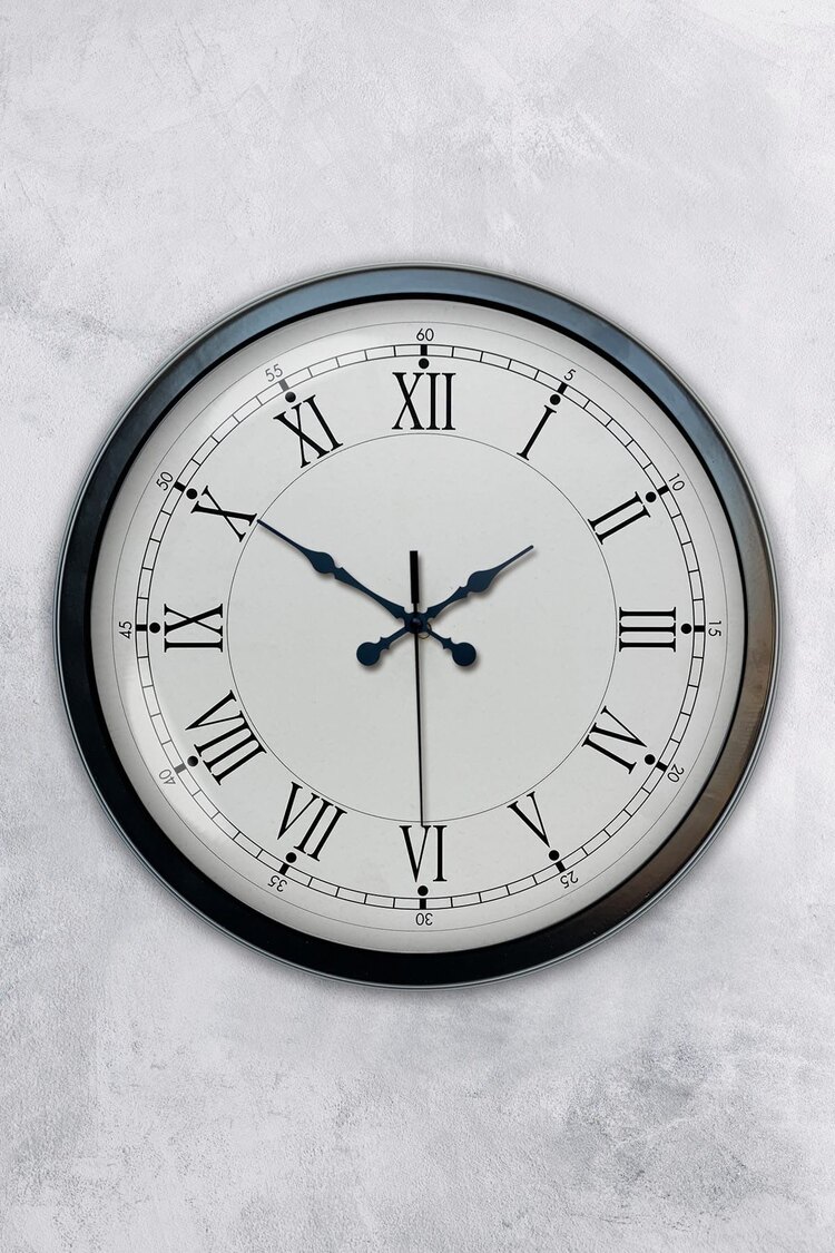 40 cm Siyah Metal Retro Duvar Saati