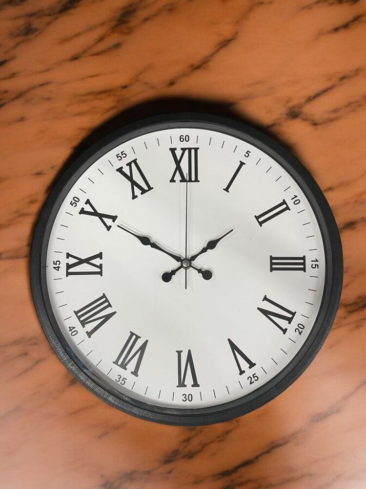 36cm Siyah Roman Rakam Duvar Saati