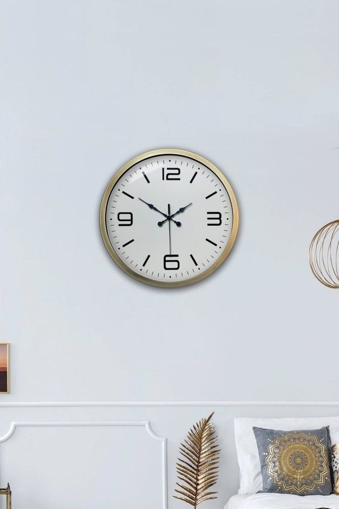 40 cm Eskitme Metal Modern Duvar Saati