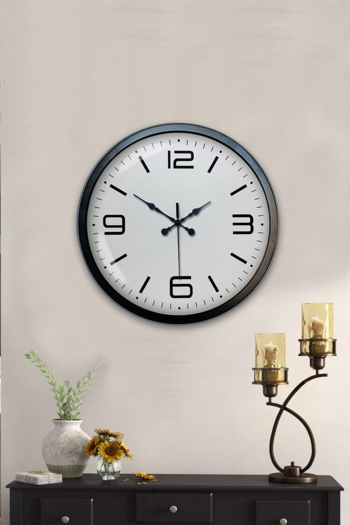 40 cm Siyah Metal Modern Duvar Saati