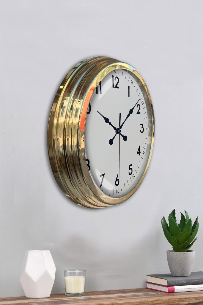 40 cm Metal Gold Standart Duvar Saati