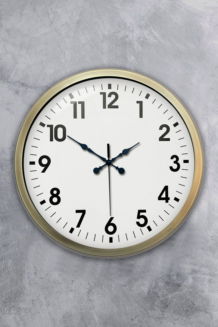 40 cm Eskitme Metal Standart Duvar Saati