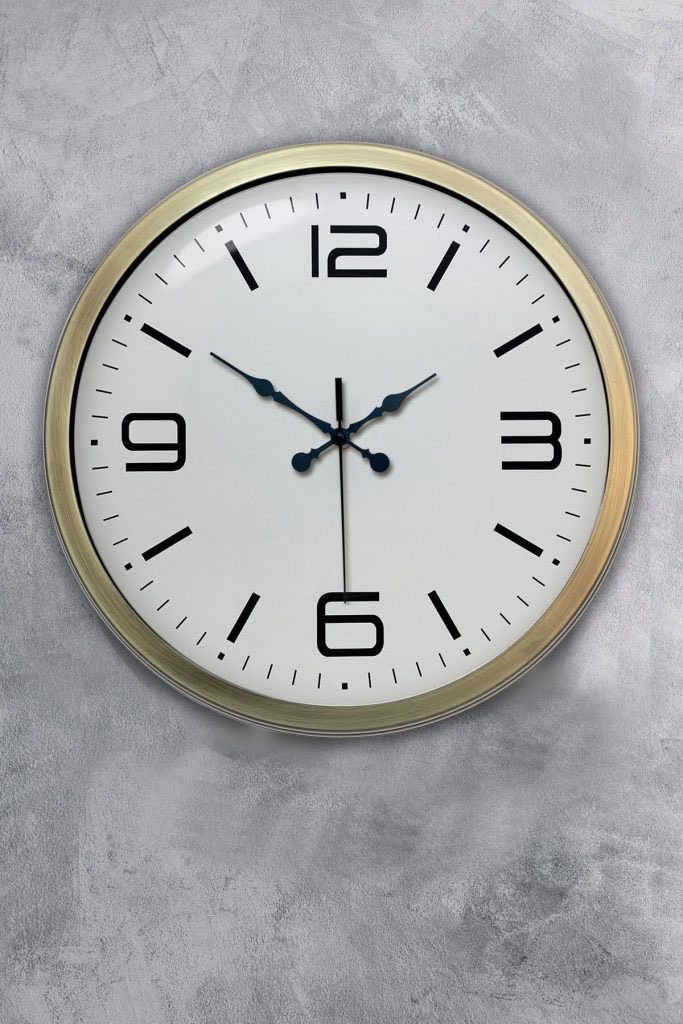 40 cm Eskitme Metal Modern Duvar Saati