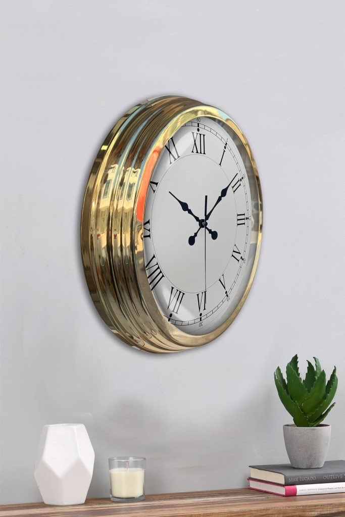 40 cm Metal Gold Retro Duvar Saati