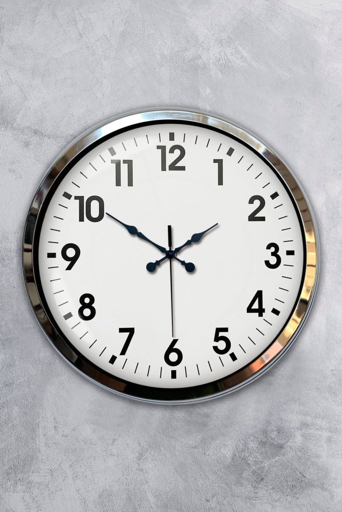40 cm Metal Krom Klasik Duvar Saati