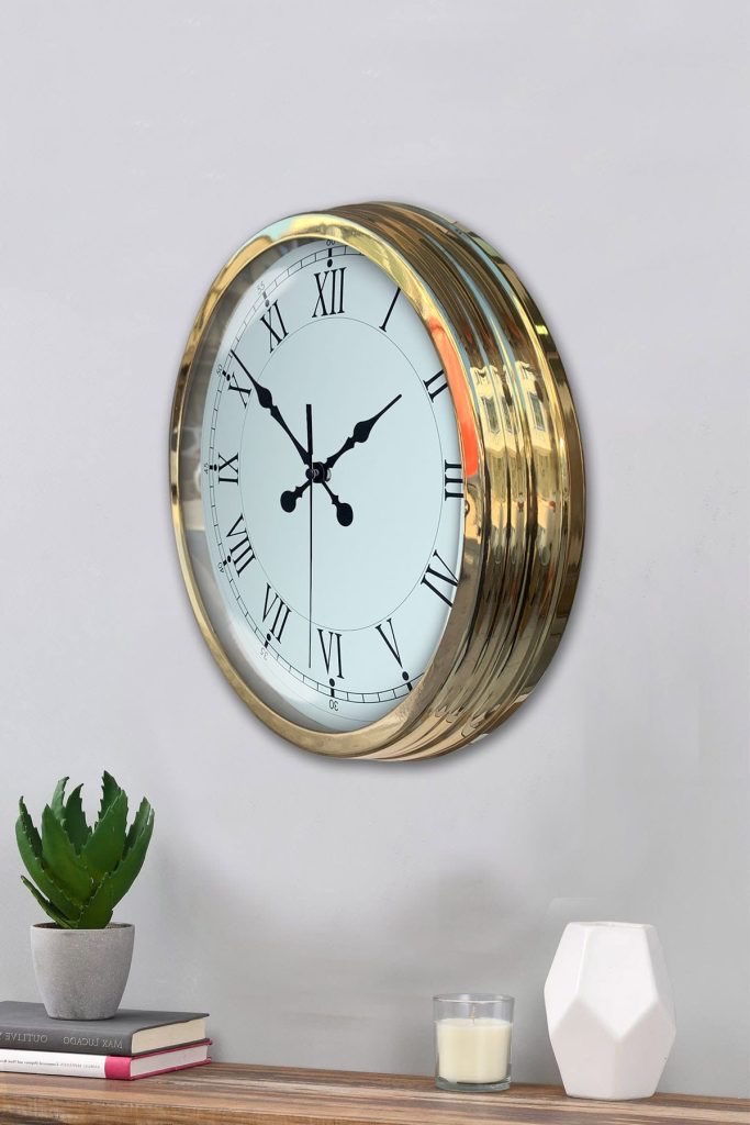 40 cm Metal Gold Retro Duvar Saati