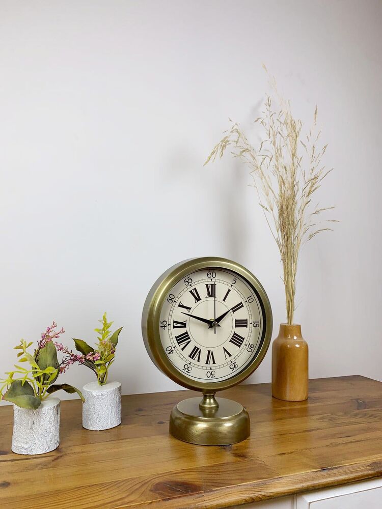 Eskitme Metal Orient Masa Saati 25×20 cm